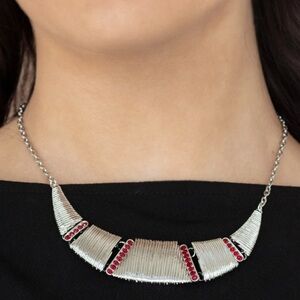 Going Through Phases - Red - Paparazzi Necklace